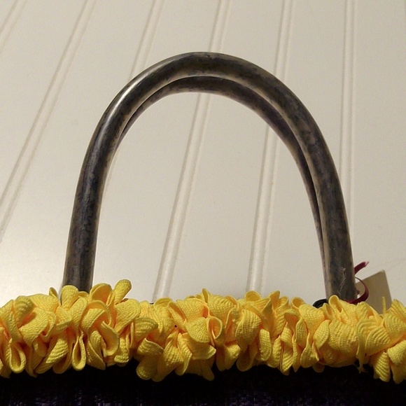 New with tags, Floral Woven Tote Straw Purse Handbag - Picture 5 of 7